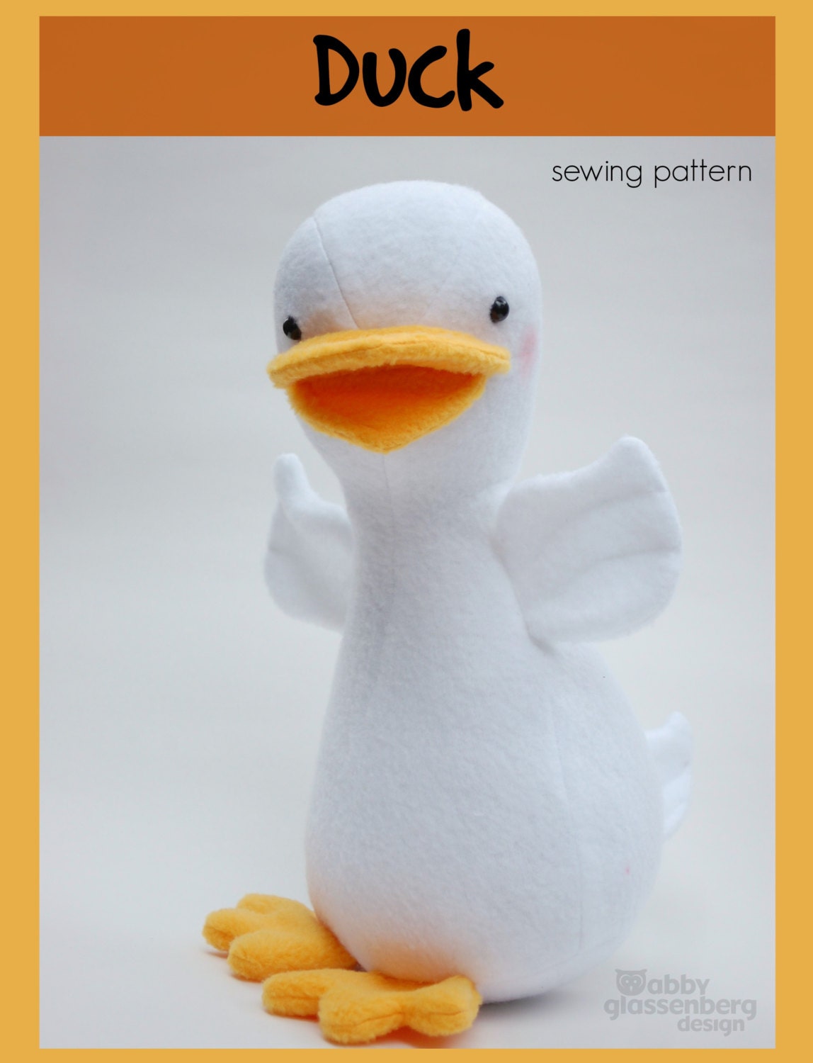 Duck PDF Sewing Pattern With Easy Instructions and Etsy