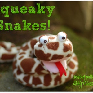 Squeaky Snakes PDF Sewing Pattern 3 Designs in One image 1