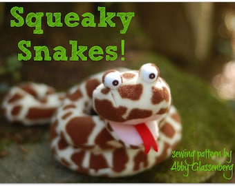 Squeaky Snakes PDF Sewing Pattern - 3 Designs in One