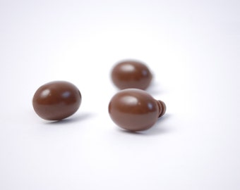 13mm Safety Noses in Brown - 3 Noses