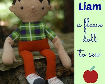 Liam - a fleece doll to sew, with easy-to-follow instructions and step-by-step photos