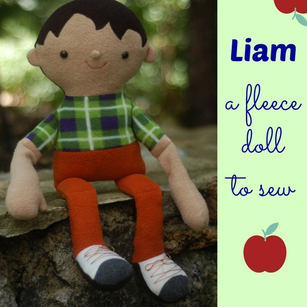 Liam - a fleece doll to sew, with easy-to-follow instructions and step-by-step photos