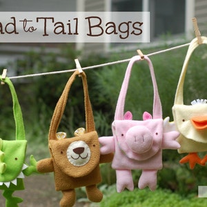 Head to Tail Bags PDF Pattern: Cute Handbags to Sew With Step-By-Step Photos and Easy Instructions