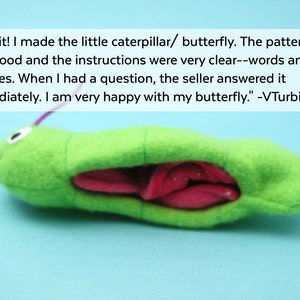 Caterpillar i Butterfly odwracalna zabawka-PDF wzór szycia zdjęcie 5