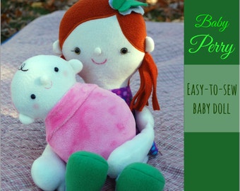 Baby Perry - a fleece doll to sew, with easy to follow instructions and step-by-step photos