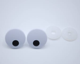 2 Pairs of Adorable Safety Eyes with Washers Perfect for Puppets