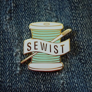 Sewist Enamel Pin - Aqua