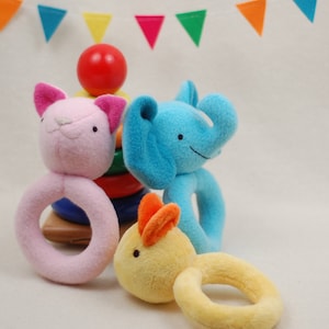 Animal Rattles to Sew PDF Sewing Pattern Cute Easy To Make Baby Shower Gift image 2