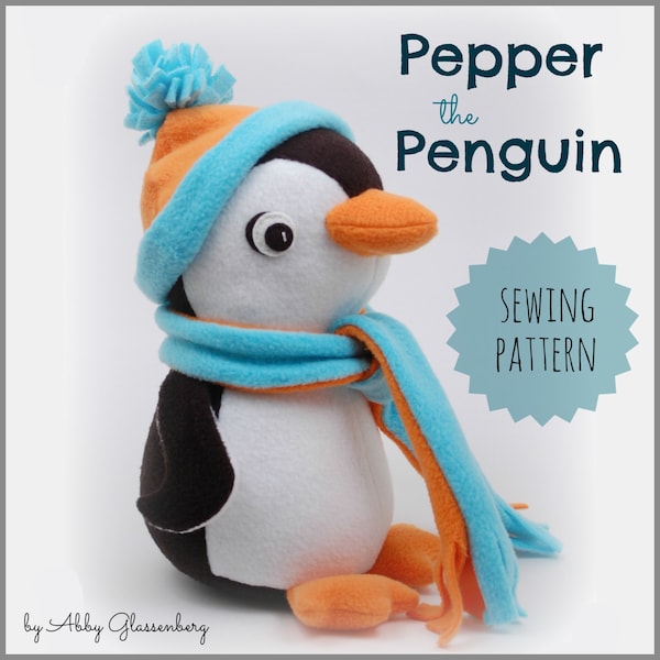 Pepper the Penguin PDF Sewing Pattern - Sew for Christmas or Winter Fun