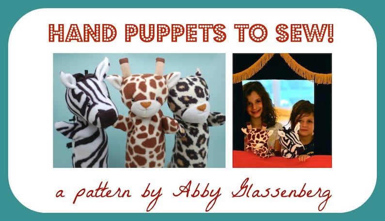Jungle Hand Puppets to Sew Zebra, Giraffe, and Leopard 3-in-1 PDF Sewing Pattern image 3