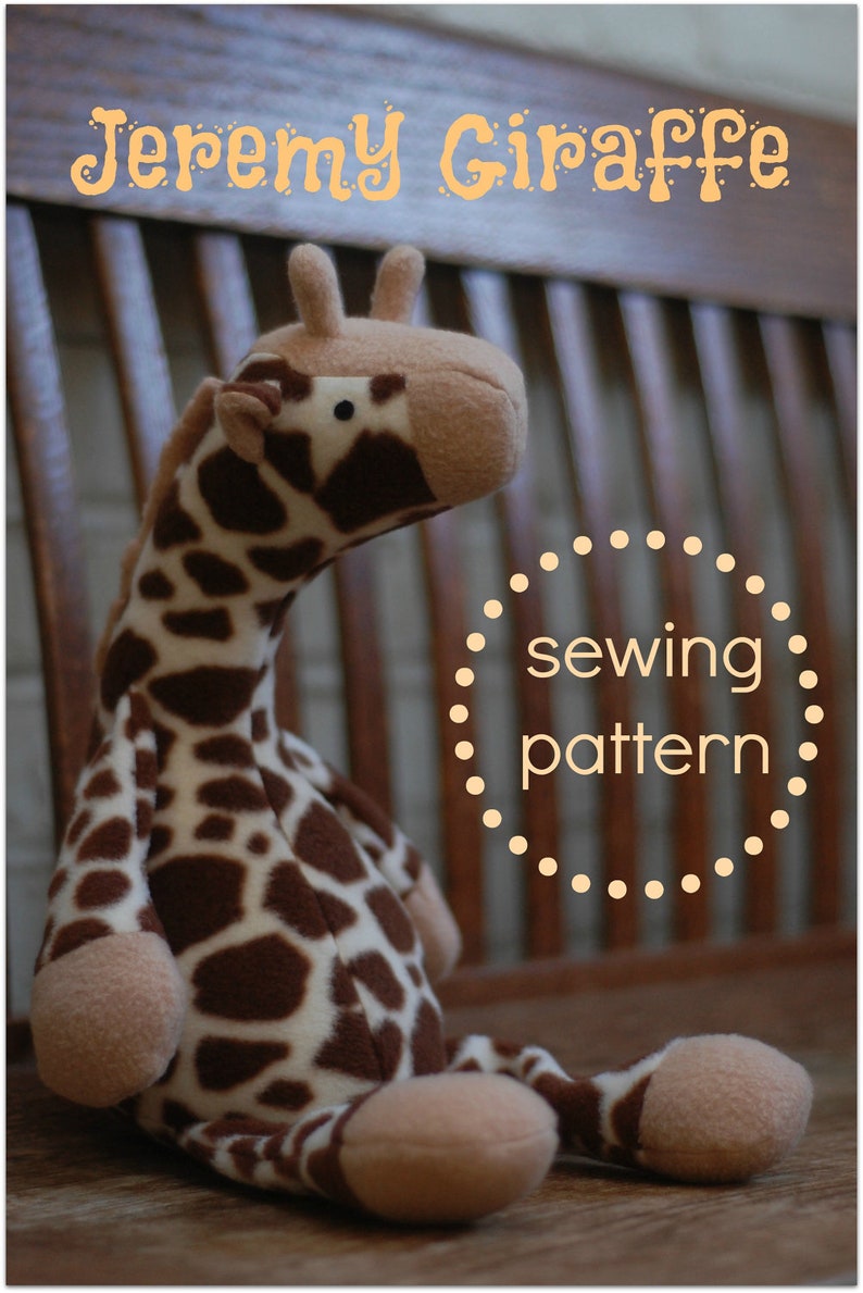 Jeremy Giraffe PDF Sewing Pattern with Easy Instructions and Step-by-Step Photos image 1