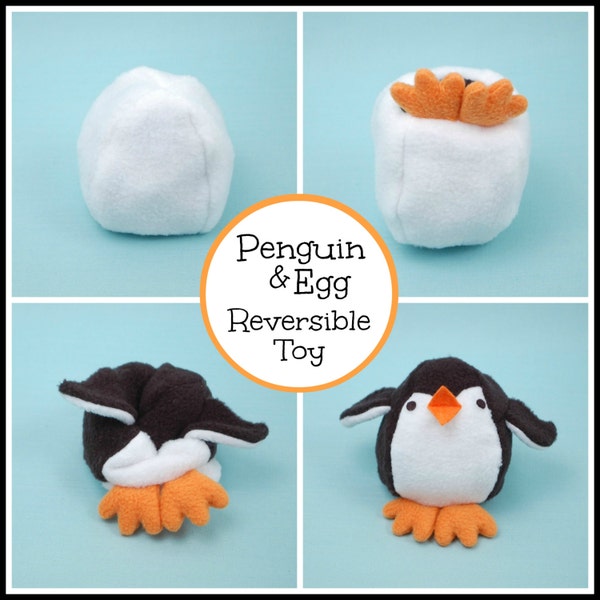 Penguin & Egg Reversible Softie - PDF Sewing Pattern