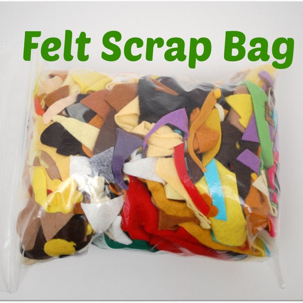 Felt Scrap Bag - Beautiful Assortment of Colors
