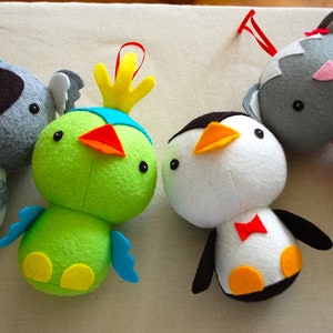 More Cute Critters PDF Sewing Pattern for Easy to Sew Felt Plush Animals image 5