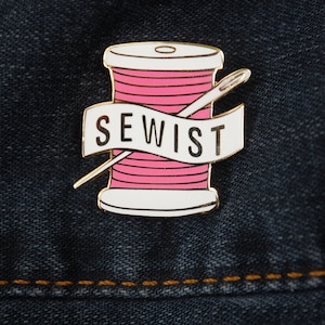 Sewist Enamel Pin - Pink
