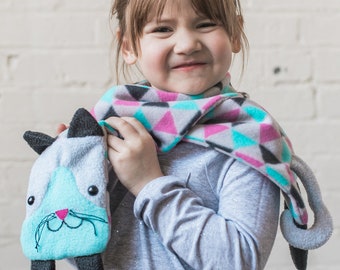 PDF Schnittmuster für Scarf Buddies mit gratis Bonus Mitten Schnittmuster