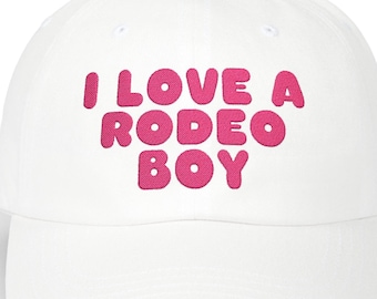 Adoro i cappelli da rodeo, cappello da cowgirl, berretto da baseball western, cappello da rodeo da donna, regalo per ragazza di campagna, cappello da addio al nubilato western