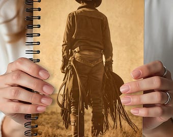 Cowboy Notebook, Western Cowboy Journal, Vintage Western Art, Ranch Journal, Cowboy Gift, Western Gift for Men, Rodeo Notebook