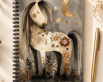 Notitieboekje voor paardenmeisjes, paardendagboek, ruiternotitieboekje, cadeau voor paardenliefhebbers, rijdagboek, cowgirlnotitieboekje, cadeau voor tienermeisjes