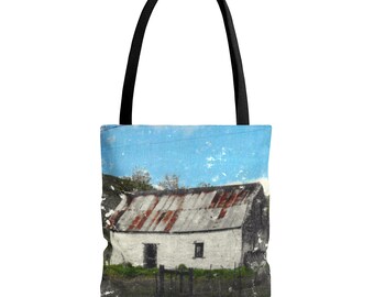 Tote Bag Farmhouse Brown Roof Photo Durable for Shopping Stylish Festival Essential Thoughtful Mom Present Spacious Shopper for Market