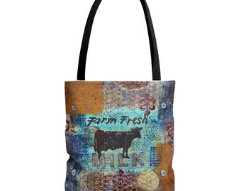 Trendy Tote Bag Minimalist Farm Animal Design Everyday Boho Flair Unique Artistic Gift Lightweight  Uni and Shopping Thoughtful Gift for Her