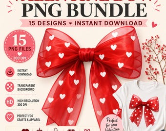 コケットボウPNGバンドル、赤いリボンPNG、バレンタインリボンクリップアート、リボンボウPNG、昇華デザイン、即時ダウンロード、かわいいリボンPNGセット