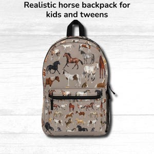 Sac à dos cheval pour enfants + cartable équestre pour les amateurs de chevaux + cartable cadeau marron pour garçon ou fille + livraison gratuite aux États-Unis