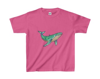 Trendy Beach T-Shirts for kids with Ocean Animal Prints | Custom Color Comfortable Tee for Good Vibes| Braves T-Shirt Gifts for Children