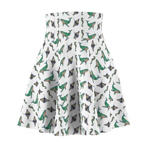Sea Animal Printed Skater Skirt for Beach Lover, Summer Flare Skirt, Print on Demand image 7