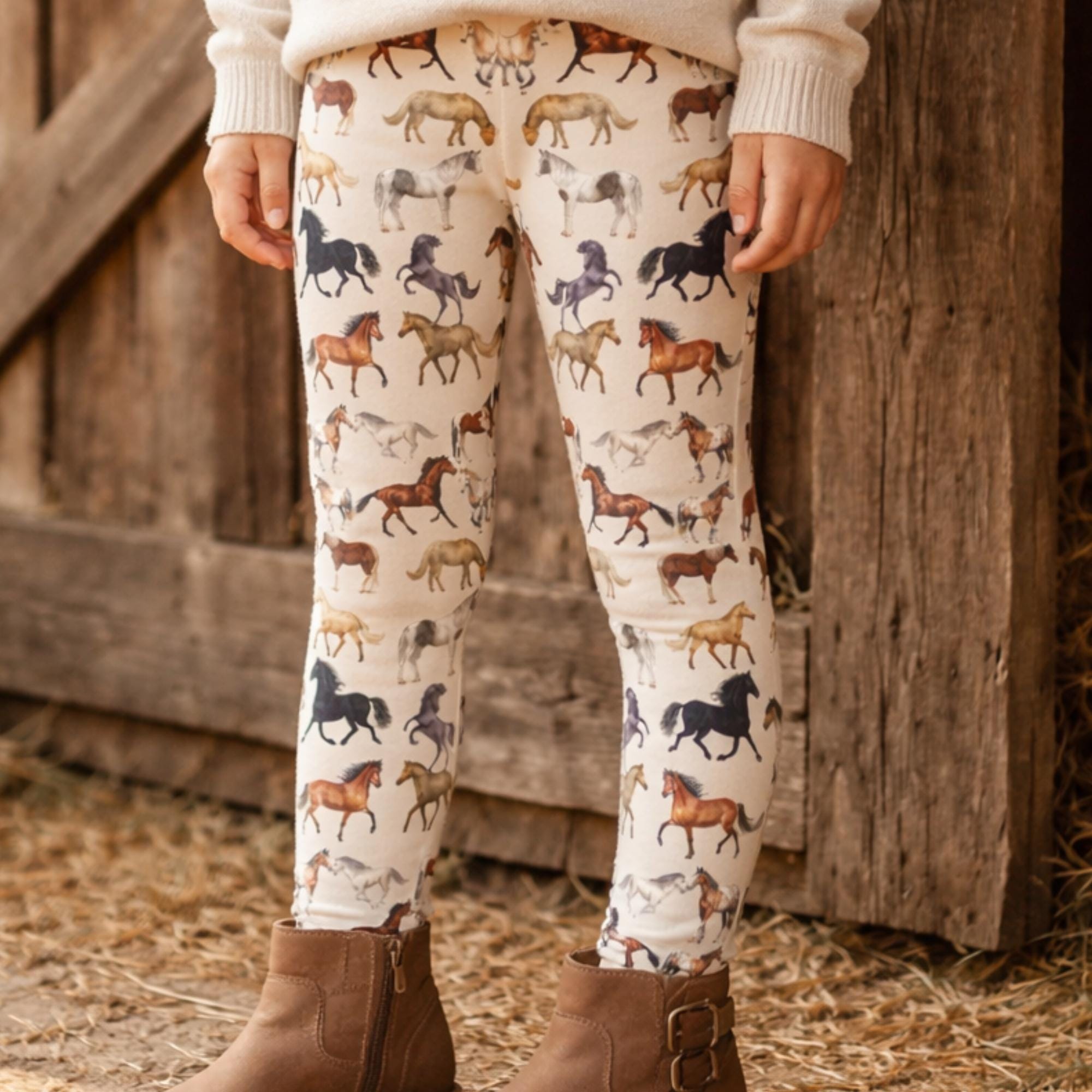 Kids Horse Riding Leggings - Etsy