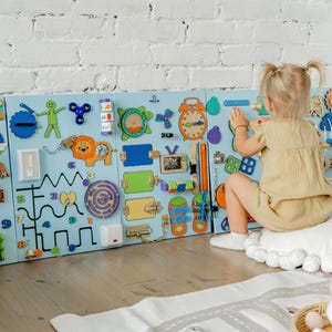 Grande planche pour tout-petits 50 x 75, centre d'activités Montessori, cadeau amusant pour les enfants, planche de jeu pour bébé, planche murale, jouets Montessori en bois
