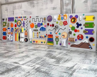 Grand centre d'activités mural sensoriel pour tout-petit - Jouet Montessori personnalisé pour 1 2 3 ans - Solution sensorielle pour l'autisme