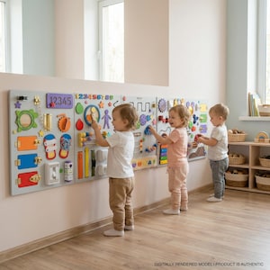 Montessori-Aktivitätswand-Set, große Aktivitätswand für Kleinkinder, Geschenk für Jungen und Mädchen, Kleinkindaktivitäten, pädagogisches Holzspielzeug, Baby-Aktivitätswand