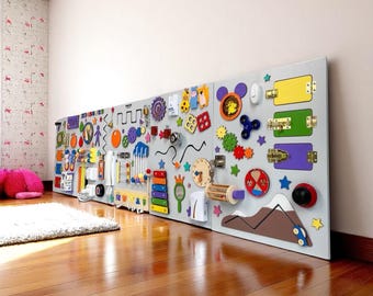 Baby Montessori Toy, Montessori Busy Board, 18in1 Activity Wall Toy, Wooden Toddler Toys, Great for Homes and Schools, Toys For 18 Month Old