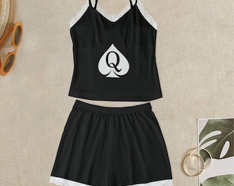 Pik-Dame-Dessous, Spitzenbesatz, Hot Wife Style