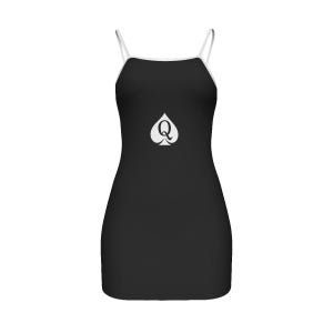 QOS Plus Size Damen Cami Kleid, Pik Dame Sexy Kleid (plus Size)