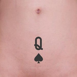 Queen of Spades Temporary Tattoo - Pack of 5