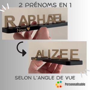 Prénoms entrelacés personnalisé | Couple | Enfants | mariage | anniversaire | Noël | Idée cadeau | Cadeau fête