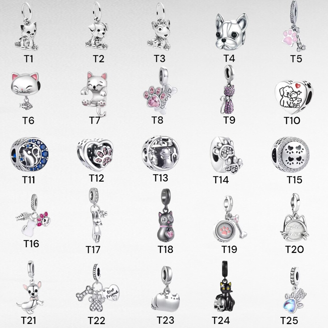 925 Sterling Silver Charm,family Charm,cat Charm, Snake Chain Charm