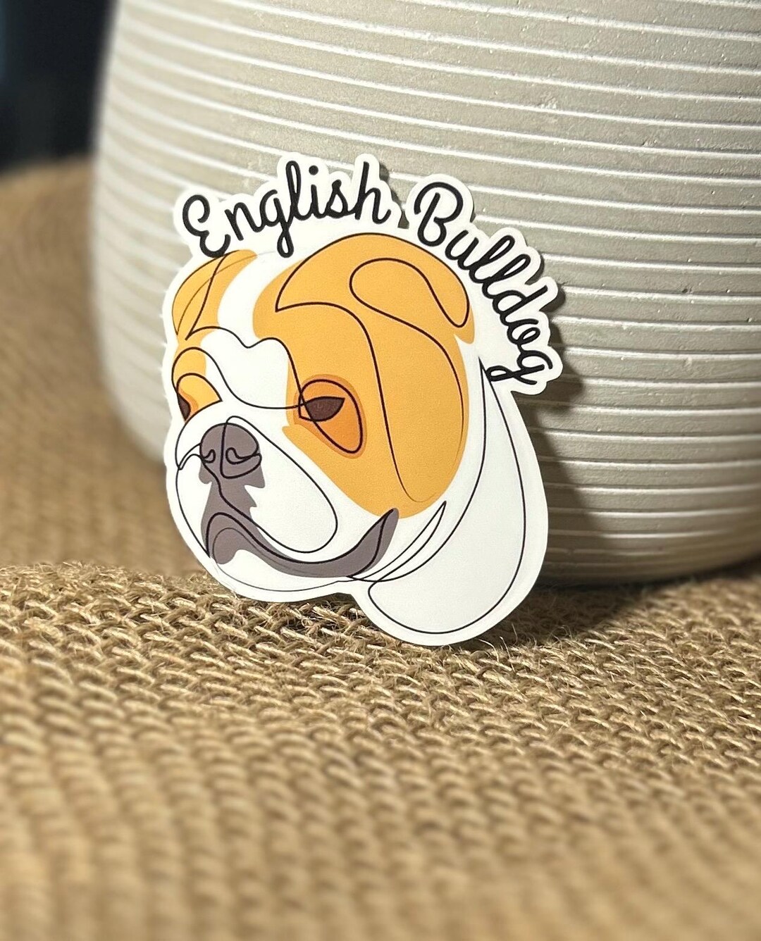 English Bulldog Vinyl Sticker, Bull Dog Mama, Bull Dog Cute Accessories ...