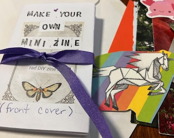 DIY Mini Zine Kit • Creative Gift for Writers & Artists • Collage Art Pack