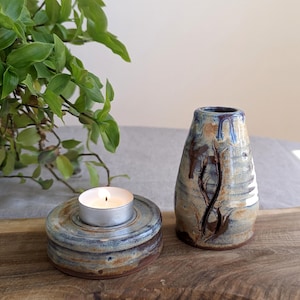 Handmade ceramic candle lantern