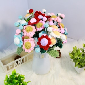 Daisy Crochet Flower Crochet Daisy Cardigan Crochet Daisy Bouquet Daisy Flower Arrangement Crochet Daisy Flower Daisy Artificial Flower