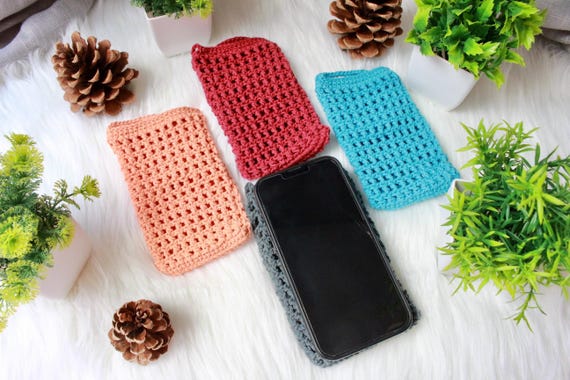 Handgefertigte Häkelarbeit-Handytasche für Handy-Zubehör