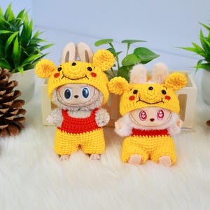 Labubu Dress Amigurumi Stuffed Animal Labubu Clothes Labubu Macaron Outfit Labubu Accessories For Labubu Dresses Labubu Outfits For Labubu
