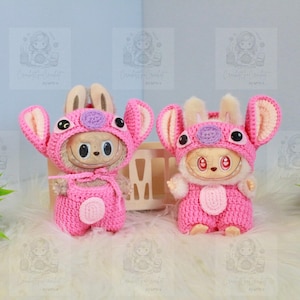 Labubu Dress Amigurumi Stuffed Animal Labubu Clothes Labubu Macaron Outfit Labubu Accessories For Labubu Dresses Labubu Outfits For Labubu