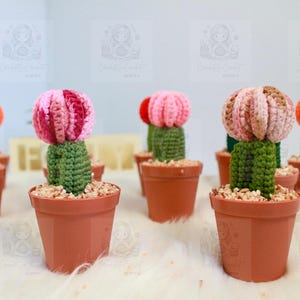 Cactus Crochet Cactus Pot Crochet Cactus In Pot Fake Cactus Plant Realistic Cactus Plant Fake Plant Fake Mini Cactus Fake Desk Plant