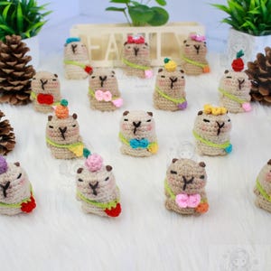 Crochet Keychain Crochet Capybara Keychain Crochet Animals Keychain Crochet Keyring Crochet Capybara Amigurumi Capybara Lanyard Capybara