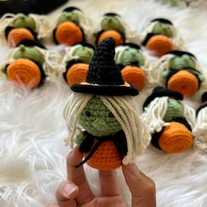 Handmade Amigurumi Witch Crochet Handmade Halloween Witch Crochet Decor Accessories Handmade Halloween Theme Crochet Party Witch Party Gifts