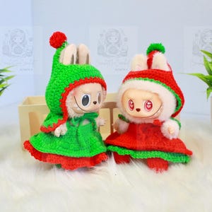 Labubu Dress Amigurumi Stuffed Animal Labubu Clothes Labubu Macaron Outfit Labubu Accessories For Labubu Dresses Labubu Outfits For Labubu